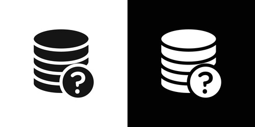 database query icon logo set vector image