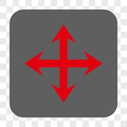 expand arrows rounded square button vector image
