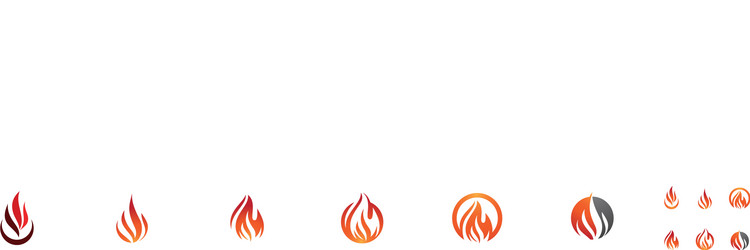 Flame fire border frame silhouette template Vector Image