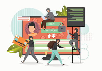 Hacker Attack Flat Illustration vector image