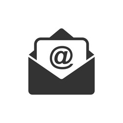 mail envelope icon in flat style email message vector image