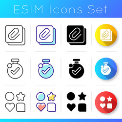 Mobile application interface icons set vector