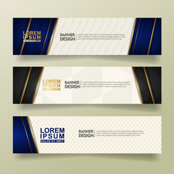 set abstract banner template design with luxury vector