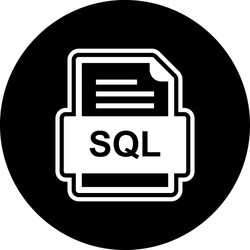 sql file document icon vector image