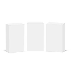 White cardboard box mock up set of cosmetic vector