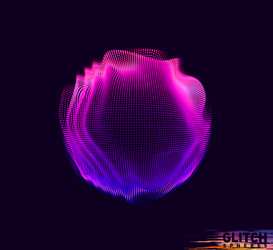 abstract colorful mesh on dark background vector image