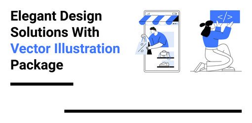 digital designer optimizing mobile app vector image