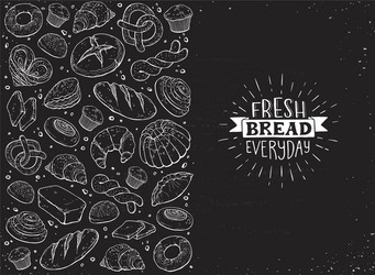 Fresh bread poster Royalty Free Vector Image - VectorStock