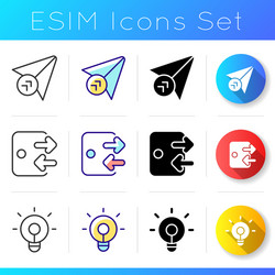 mobile application comfortable interface icons set vector image