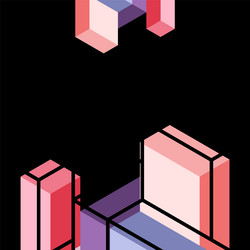abstract background 3d cubes cubic elements vector image