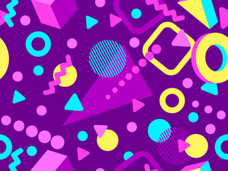 geometric seamless pattern with 3d shapes vector image