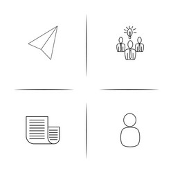 internet of things simple linear icon setsimple vector image