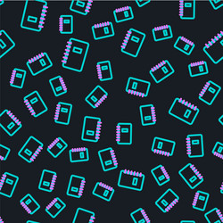 line notebook icon isolated seamless pattern vector image