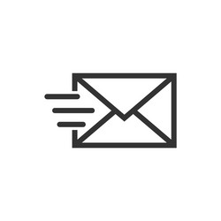 mail envelope icon in flat style email message vector image