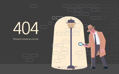 404 error not found web page vector image