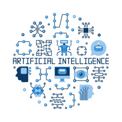 Artificial intelligence flat landing page Vector Image