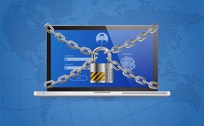 computer internet and personal data security vector image