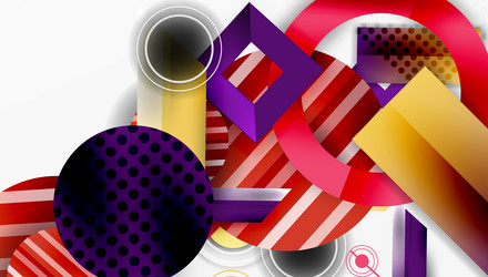 dynamic complex geometric abstract background vector image
