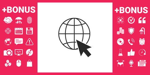 go to web internet icon vector image