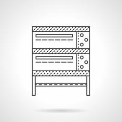 Oven stove thin line icon linear symbol Royalty Free Vector