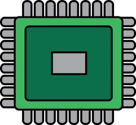 isolated processor design vector image