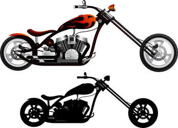 Custom american chopper motorcycle Royalty Free Vector Image