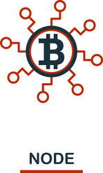 node icon creative two colors design from crypto vector image
