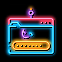 phishing neon glow icon vector