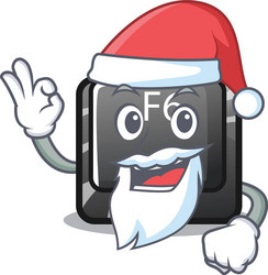 Santa f6 button installed on character computer vector