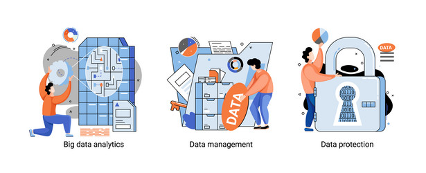 big data analytics platform management vector image