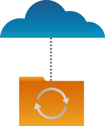 Cloud computing folder vector