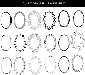 custom brushes set for designing vector image