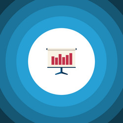 isolated easel flat icon graph element can vector image