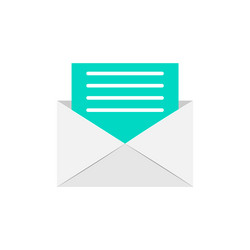 mail envelope icon in flat style email message vector image