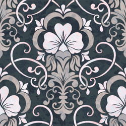 damask seamless watercolor pattern element vector image