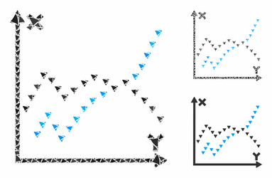 dotted functions plot composition icon inequal vector image