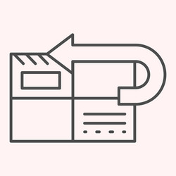 return to sender thin line icon returned mail vector image