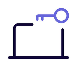 secure gateway system installed in laptop vector image