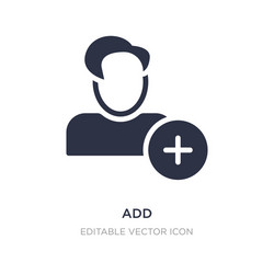 add icon on white background simple element from vector image