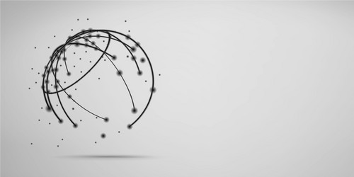 global network connection visualization vector image