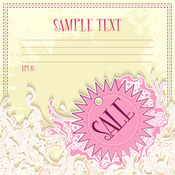 message card with label vector image