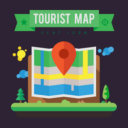 Tourist Navigation Map vector image