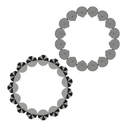 triangle ring icon circular pattern shape vector image