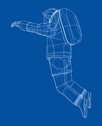 astronaut concept rendering 3d vector image