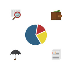 flat gain set of graph billfold scan and other vector image