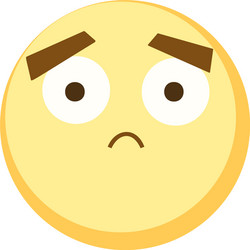 yellow emoji icon for app game ui or web design vector image