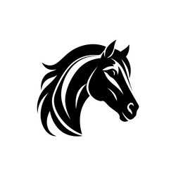 a beautiful horse head icon on white background Vector Image