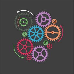 abstract technology background cog wheel theme vector image