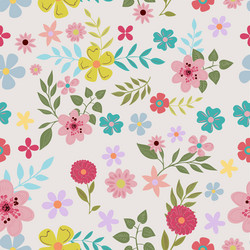 blooming midsummer meadow seamless pattern plant Vector Image