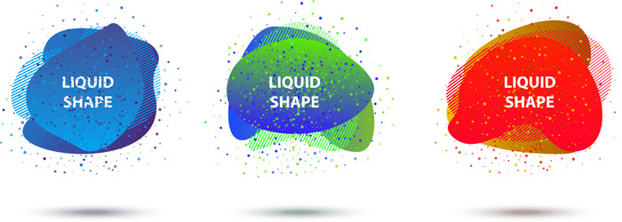 Fluid Abstract Shapes - Gradient Set vector image